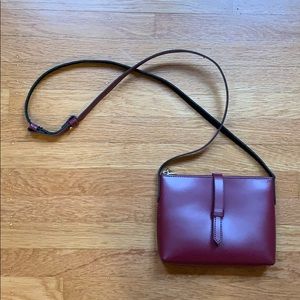 Leather J Crew cross body purse